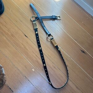 Black and Gold leather Studded Belt
